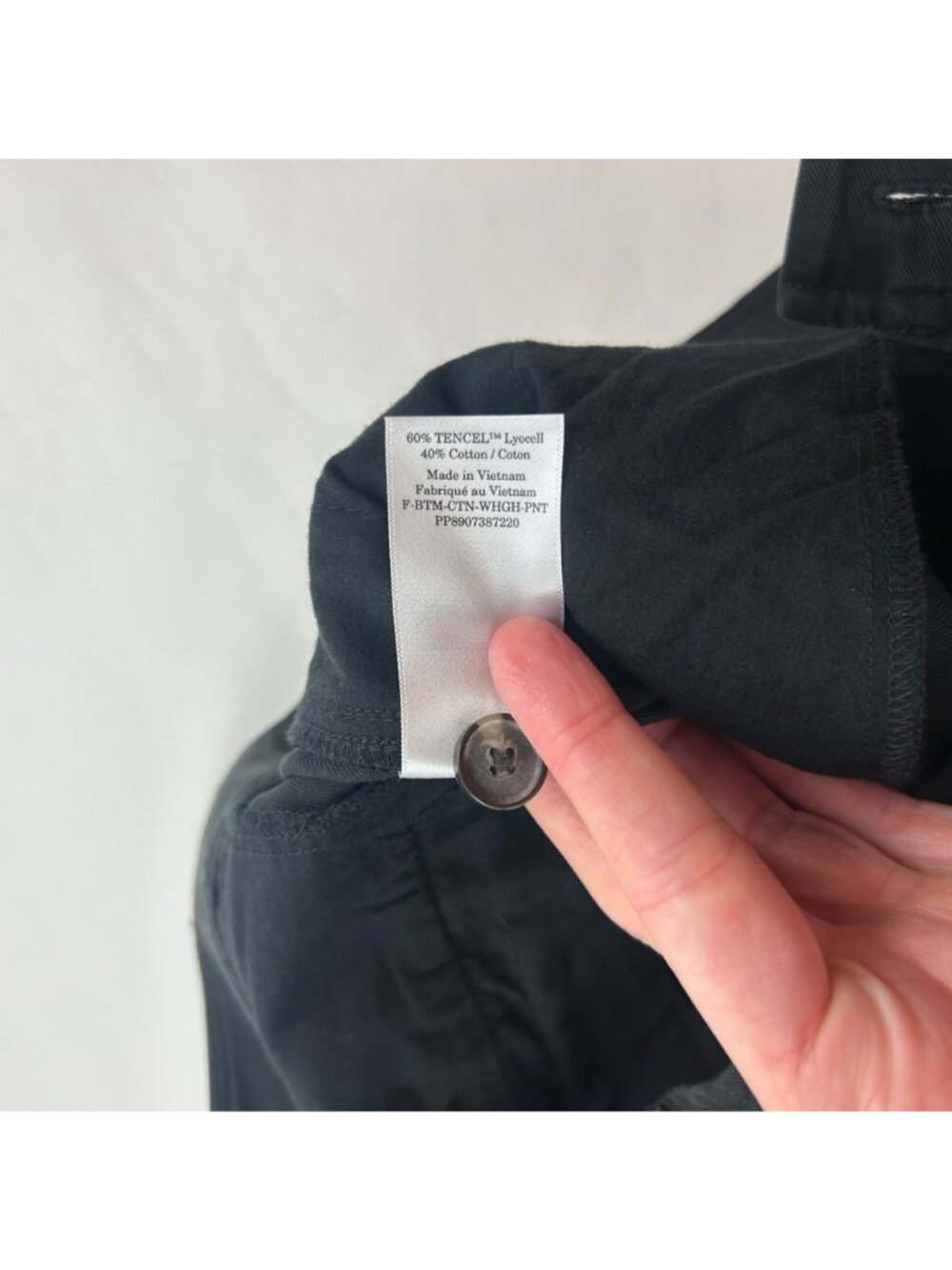 SHORT Everlane Black Tencel Blend Canvas Wide Leg Pleated Trouser 4S - Picture 5 of 7